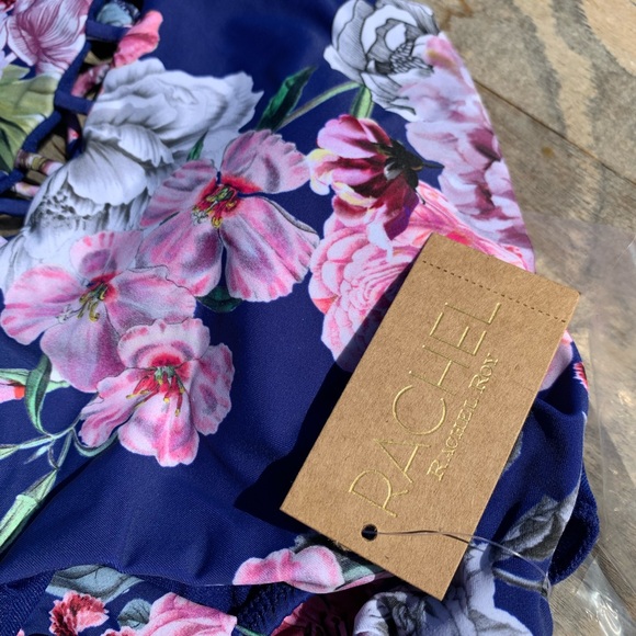Rachel Roy Floral Blue/Purple Bathing Suit… - Picture 3 of 4